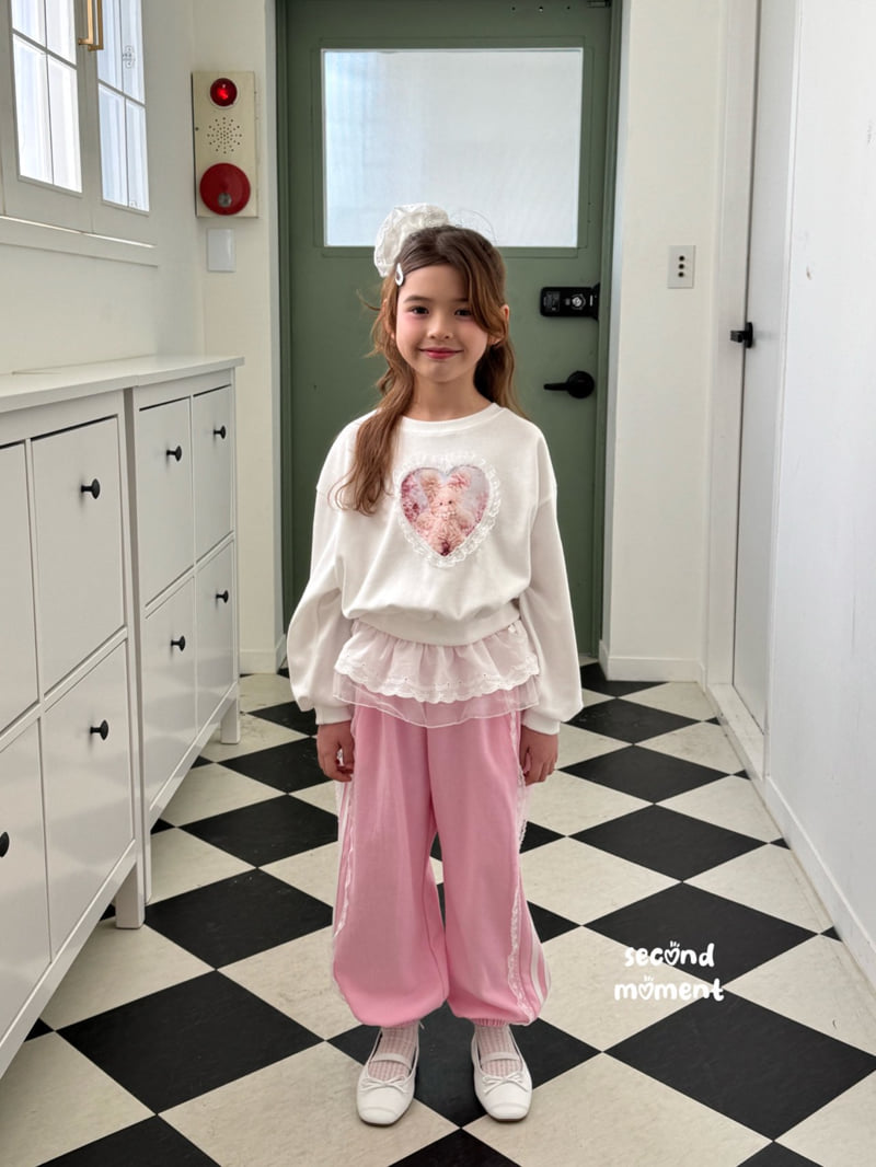 Second Moment - Korean Children Fashion - #kidsstore - Lace Heart Sweatshirt - 2