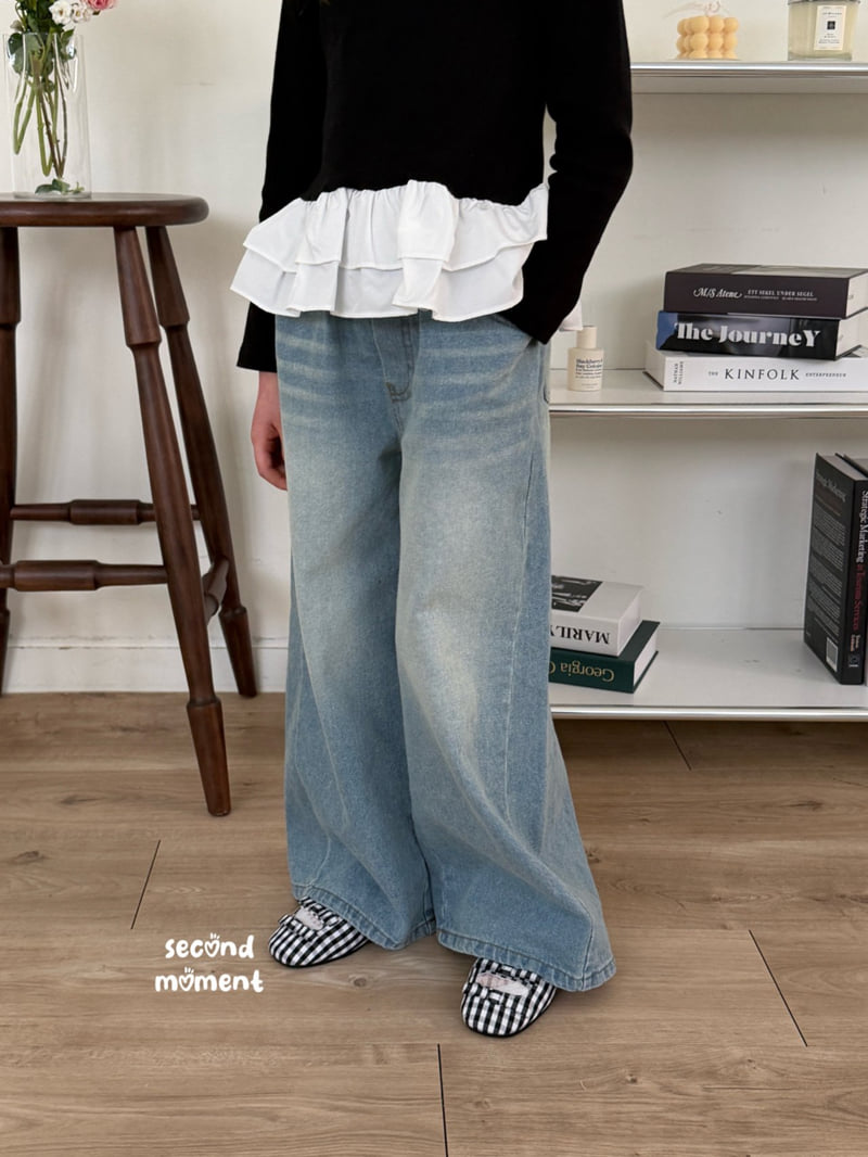 Second Moment - Korean Children Fashion - #kidzfashiontrend - Objet Rib Frill Tee - 8