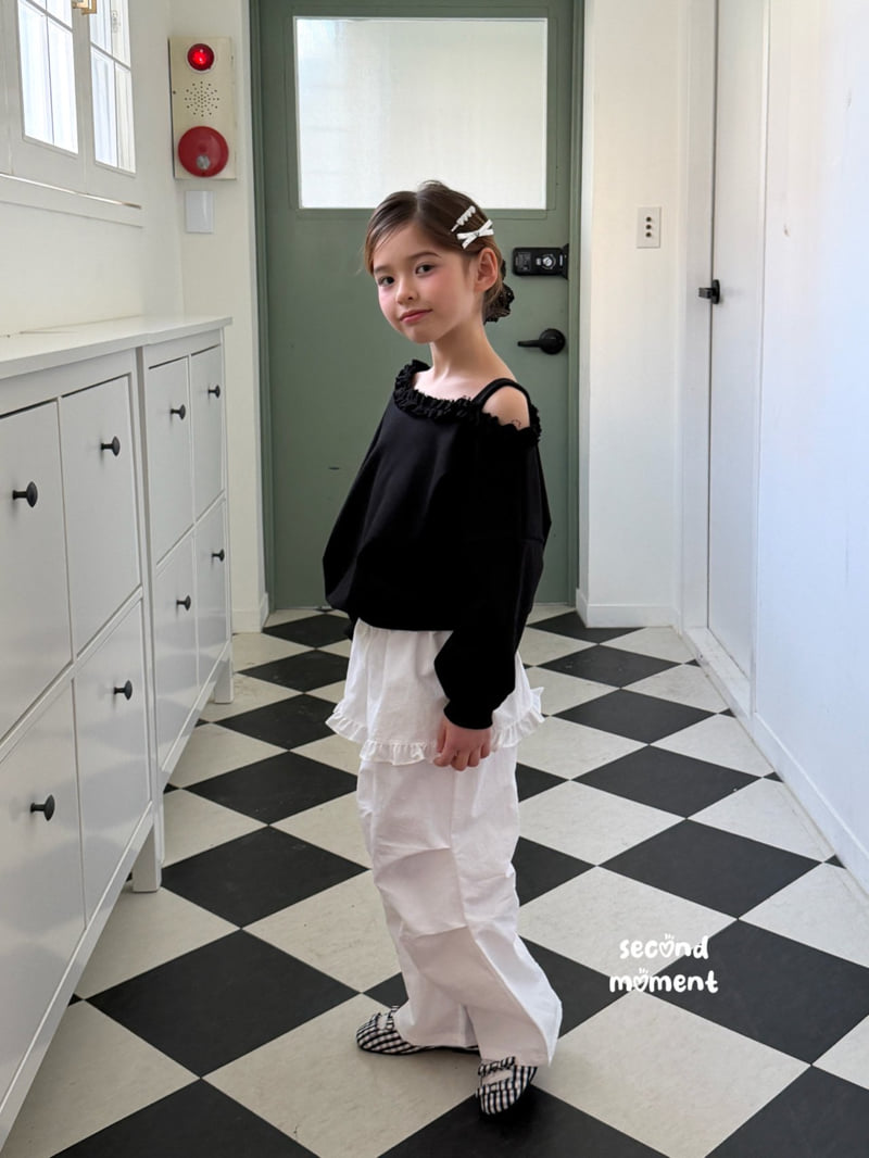 Second Moment - Korean Children Fashion - #kidzfashiontrend - Off-Shoulder Frill Sweatshirt - 5