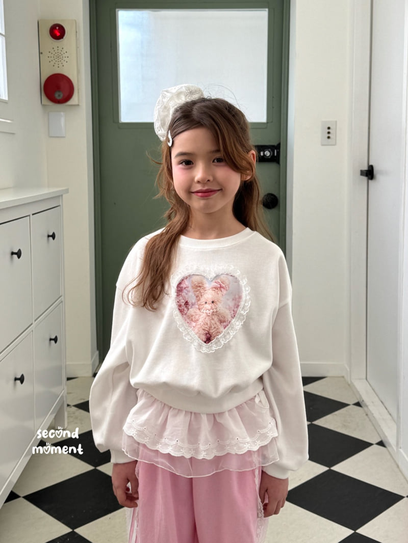 Second Moment - Korean Children Fashion - #kidzfashiontrend - Lace Heart Sweatshirt - 3