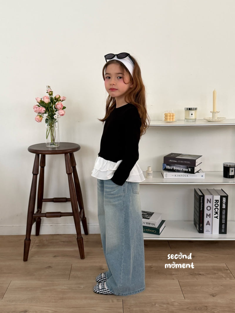 Second Moment - Korean Children Fashion - #littlefashionista - Objet Rib Frill Tee - 10