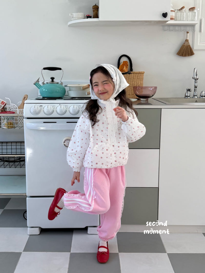 Second Moment - Korean Children Fashion - #littlefashionista - Lace Double Line Jogger Pants - 3