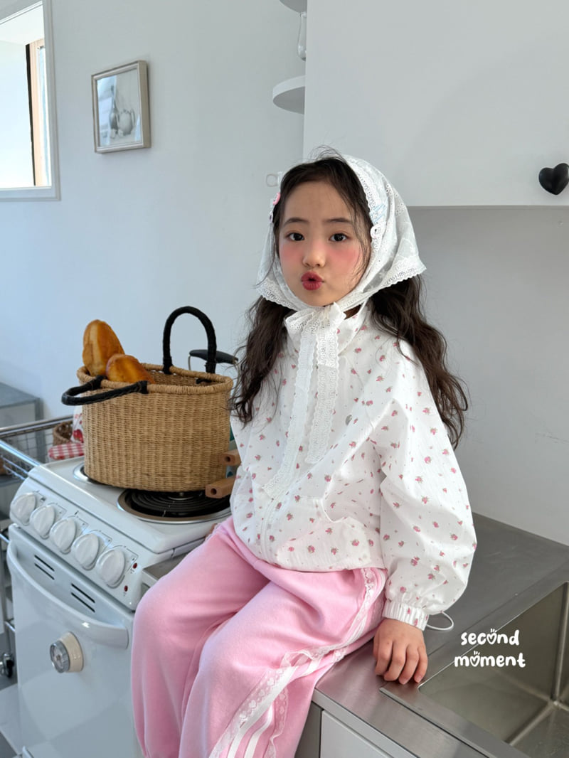 Second Moment - Korean Children Fashion - #littlefashionista - Lace Double Line Jogger Pants - 4