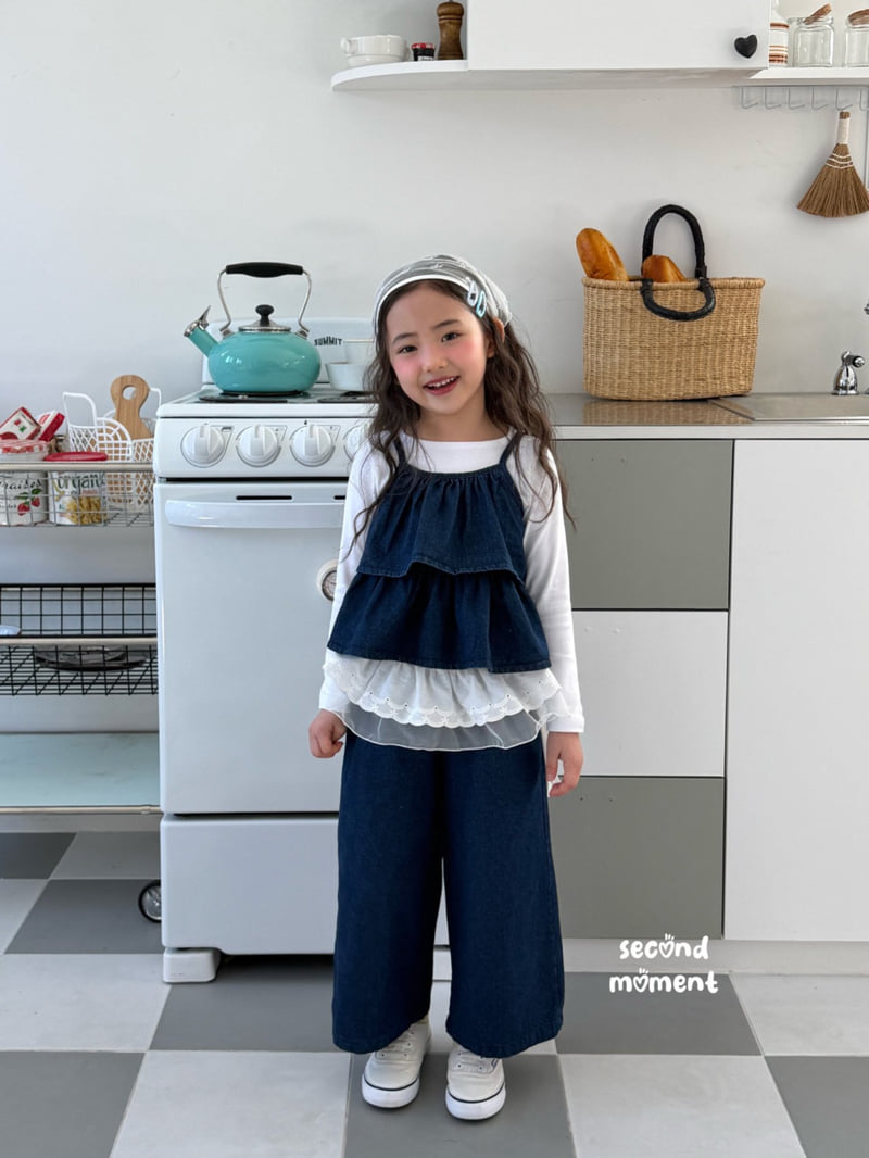 Second Moment - Korean Children Fashion - #minifashionista - Denim Tiered Blouse - 5