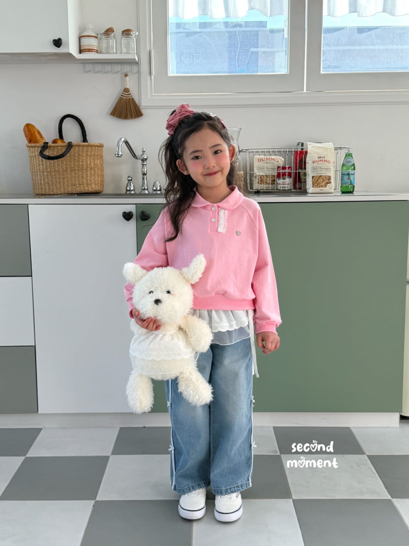 Second Moment - Korean Children Fashion - #minifashionista - Kitsch Ribbon Denim Pants - 3