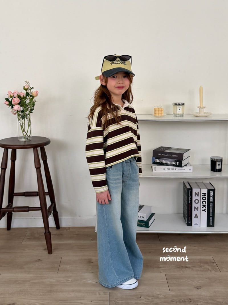 Second Moment - Korean Children Fashion - #minifashionista - Cinnamon Crop Stripe Tee - 9