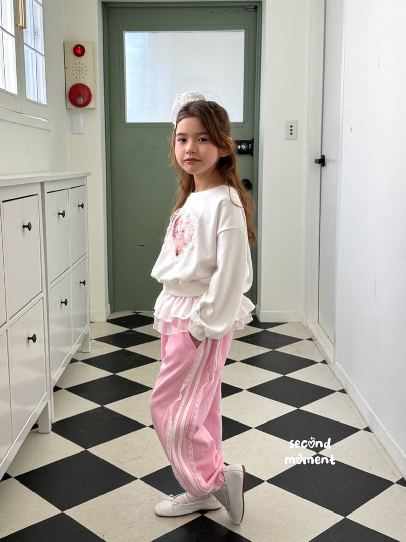 Second Moment - Korean Children Fashion - #minifashionista - Lace Heart Sweatshirt - 7