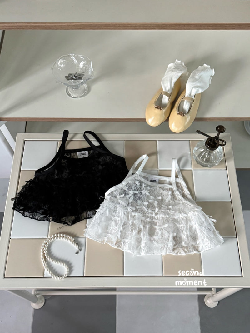 Second Moment - Korean Children Fashion - #minifashionista - Blanc Ribbon Bustier