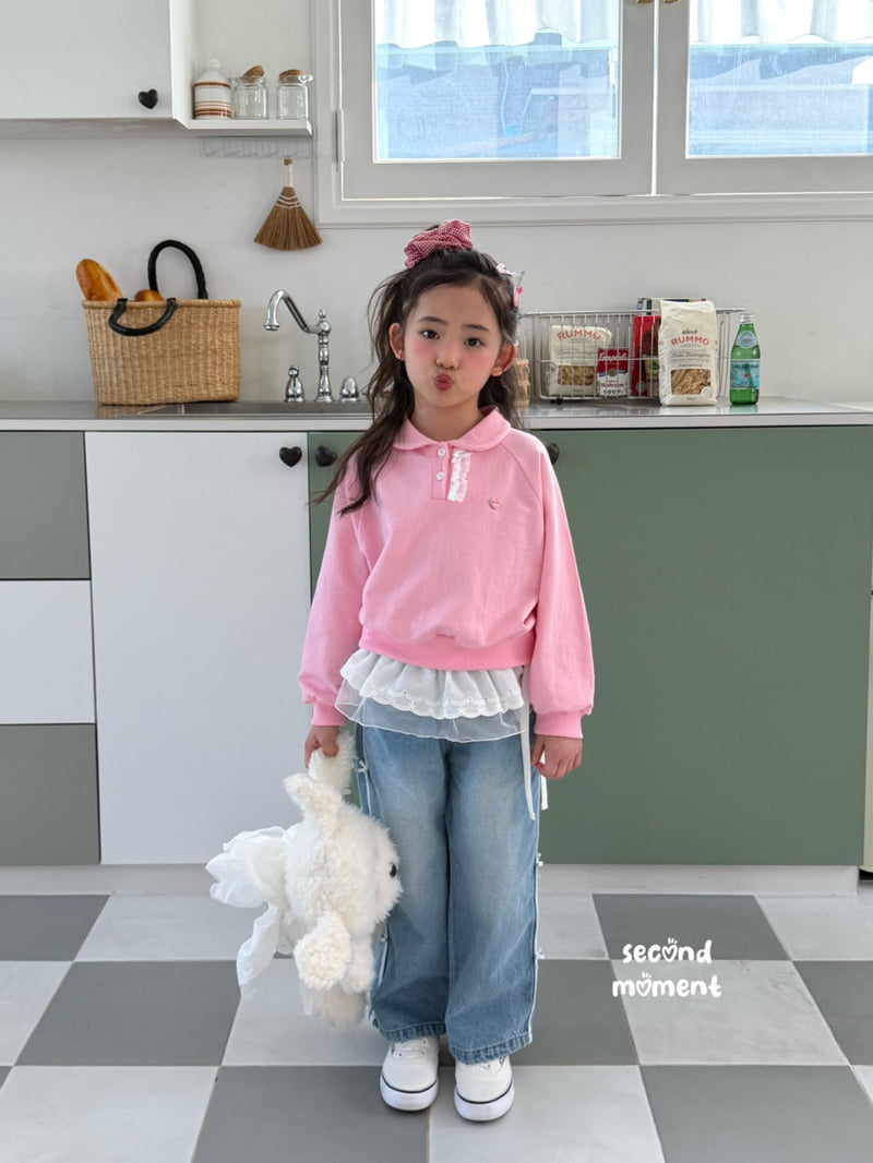Second Moment - Korean Children Fashion - #minifashionista - Kitsch Ribbon Denim Pants - 4