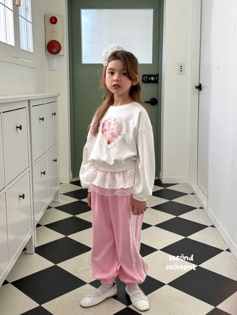 Second Moment - Korean Children Fashion - #prettylittlegirls - Lace Heart Sweatshirt - 8