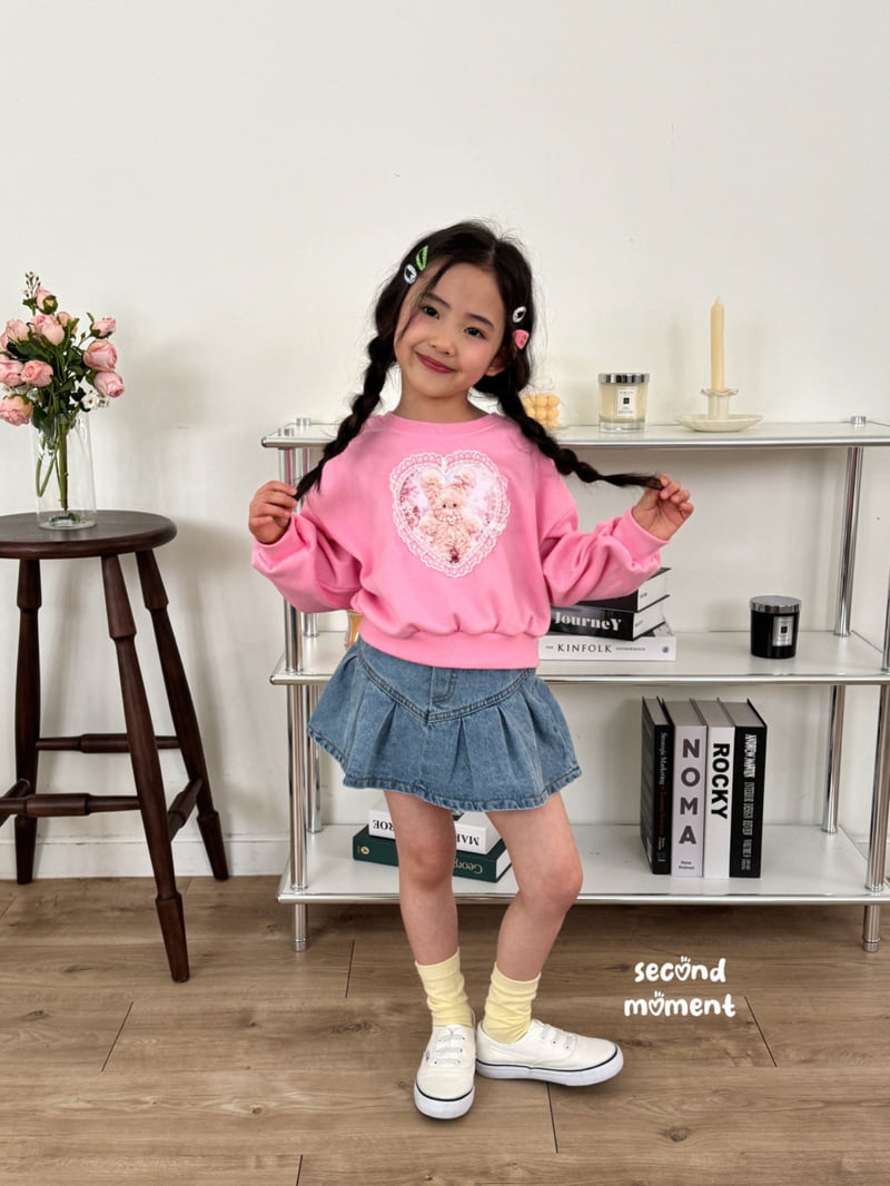 Second Moment - Korean Children Fashion - #todddlerfashion - Lace Heart Sweatshirt - 9
