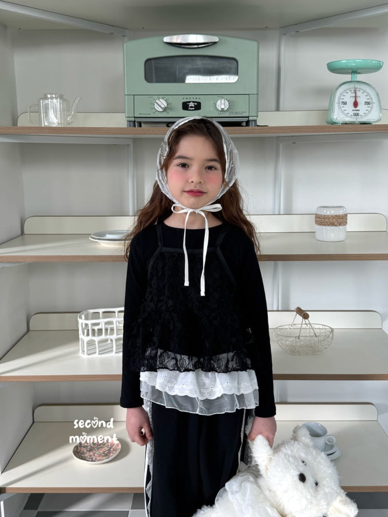 Second Moment - Korean Children Fashion - #todddlerfashion - Blanc Ribbon Bustier - 3