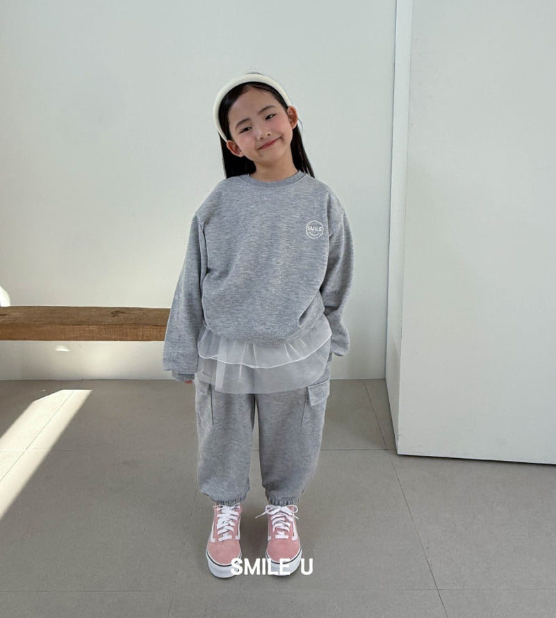 Smile U - Korean Children Fashion - #Kfashion4kids - Smile Embroidery Sweatshirt - 2
