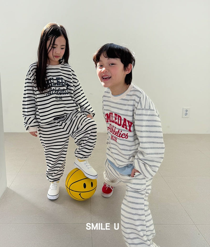 Smile U - Korean Children Fashion - #childofig - Day Stripe Sweatshirt - 3