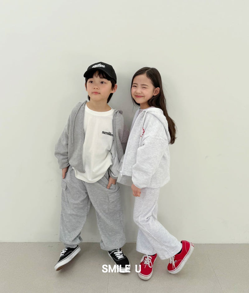 Smile U - Korean Children Fashion - #childofig - Embroidered Zip-Up Hoodie - 6