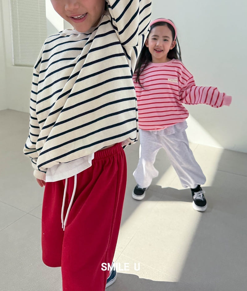 Smile U - Korean Children Fashion - #childofig - French Terry Stripe Sweatshirt - 5