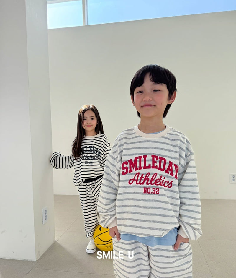 Smile U - Korean Children Fashion - #childrensboutique - Day Stripe Sweatshirt - 5