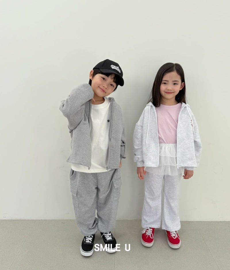 Smile U - Korean Children Fashion - #childrensboutique - Embroidered Zip-Up Hoodie - 7
