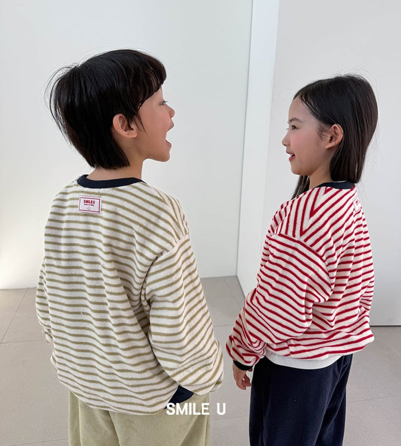 Smile U - Korean Children Fashion - #childrensboutique - Terry Stripe Sweatshirt - 5