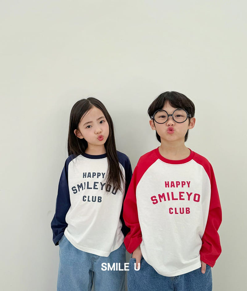 Smile U - Korean Children Fashion - #childrensboutique - Happy Raglan Tee