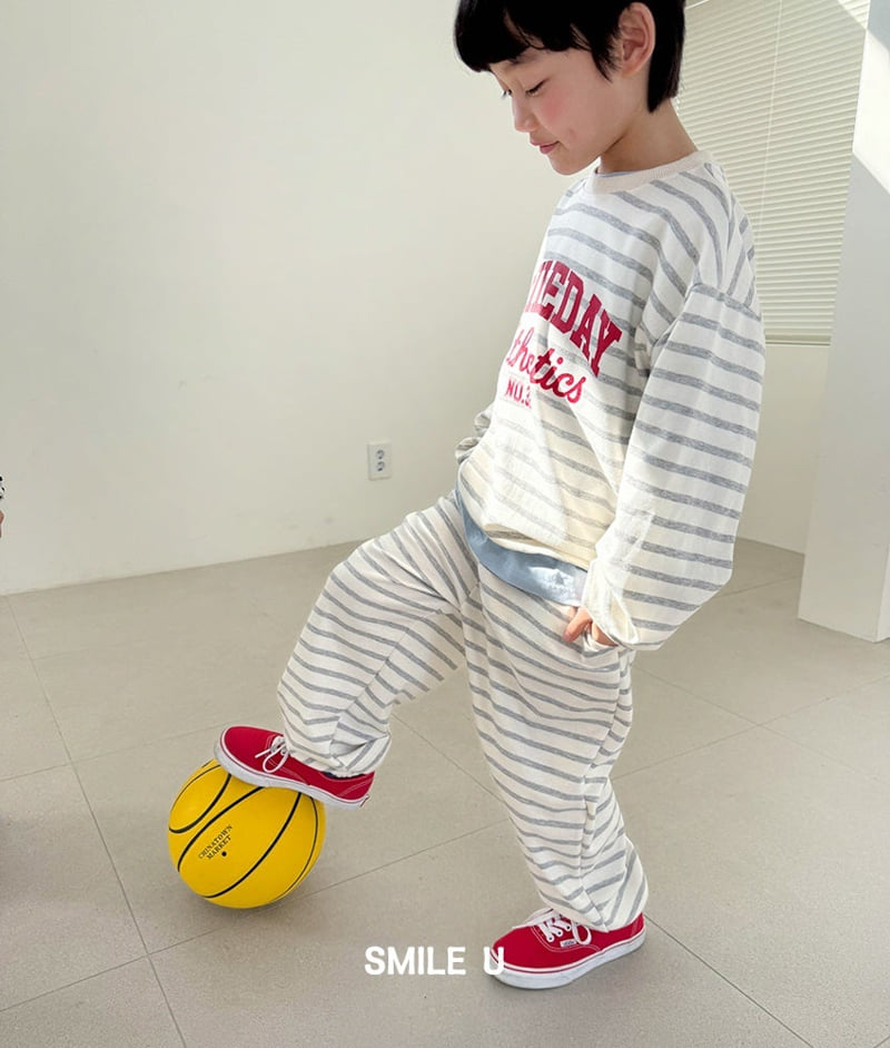 Smile U - Korean Children Fashion - #designkidswear - Day Stripe Sweatshirt - 6