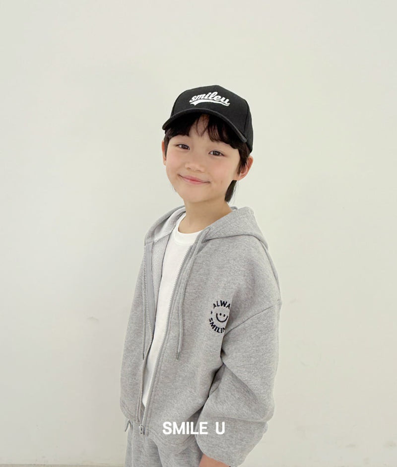 Smile U - Korean Children Fashion - #designkidswear - Embroidered Zip-Up Hoodie - 8