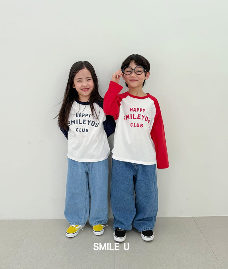 Smile U - Korean Children Fashion - #designkidswear - Happy Raglan Tee - 2