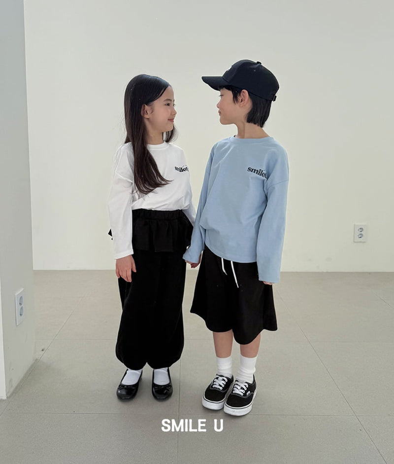 Smile U - Korean Children Fashion - #discoveringself - Logo Tee - 5