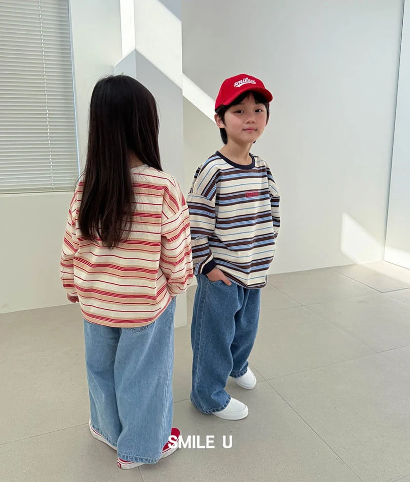 Smile U - Korean Children Fashion - #designkidswear - Ricky Stripe Tee - 4