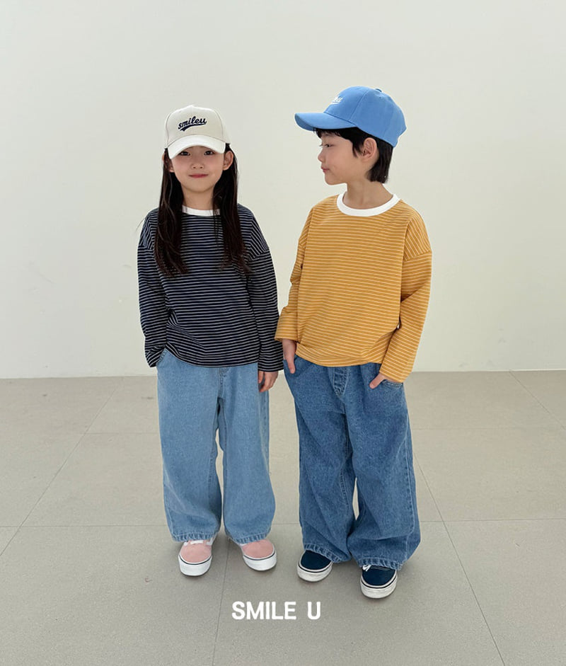 Smile U - Korean Children Fashion - #discoveringself - Wide Denim Pants