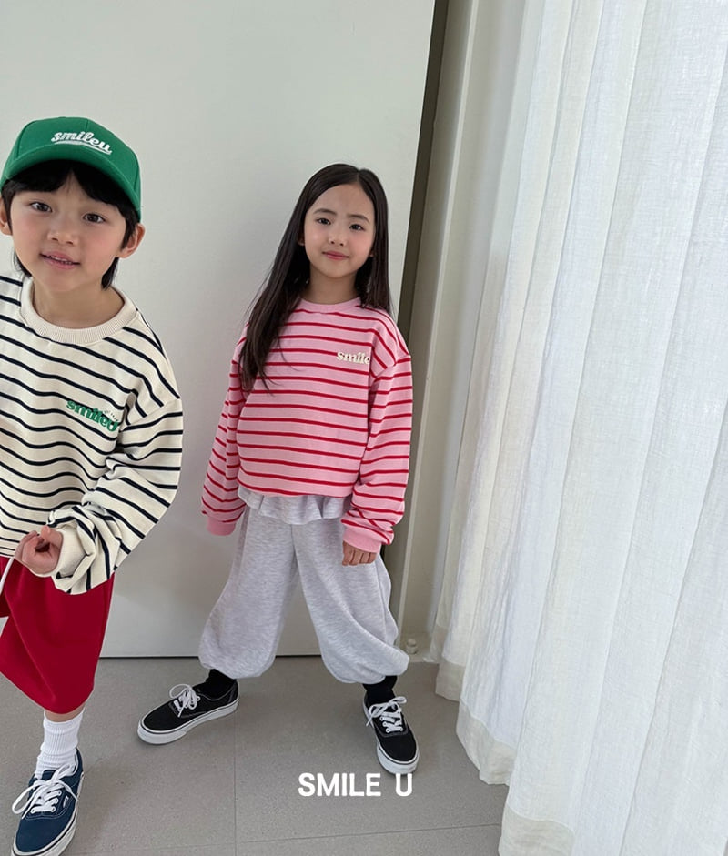 Smile U - Korean Children Fashion - #discoveringself - French Terry Stripe Sweatshirt - 8