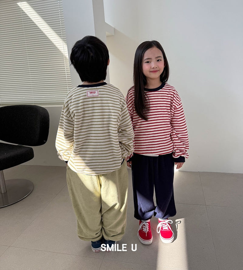 Smile U - Korean Children Fashion - #discoveringself - Terry Stripe Sweatshirt - 7