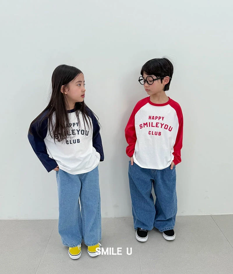 Smile U - Korean Children Fashion - #discoveringself - Happy Raglan Tee - 3