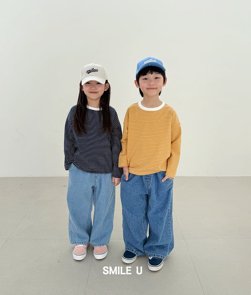 Smile U - Korean Children Fashion - #fashionkids - Wide Denim Pants - 2