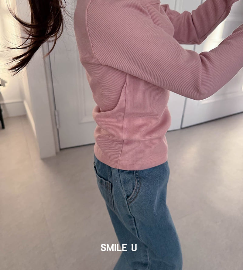 Smile U - Korean Children Fashion - #fashionkids - Slim Ribbed Tee - 12