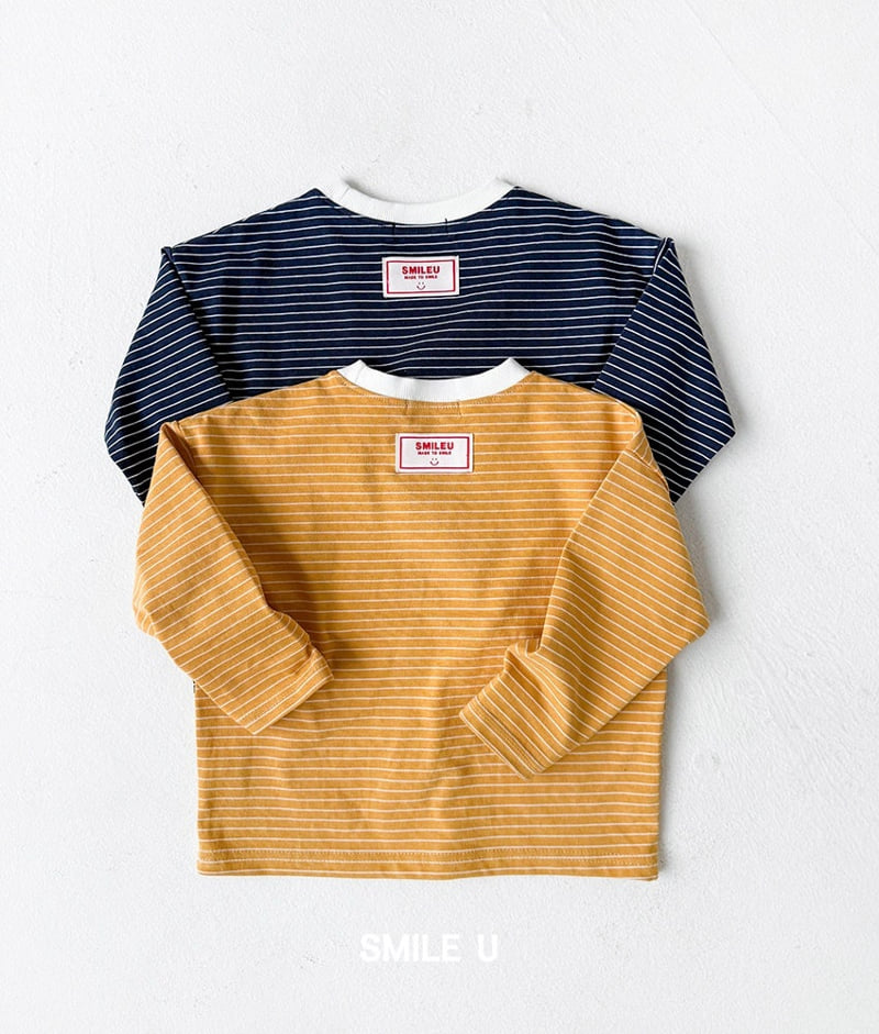 Smile U - Korean Children Fashion - #fashionkids - Winner Stripe Tee - 11