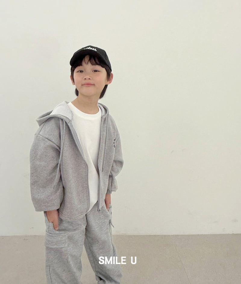 Smile U - Korean Children Fashion - #fashionkids - Embroidered Zip-Up Hoodie - 10