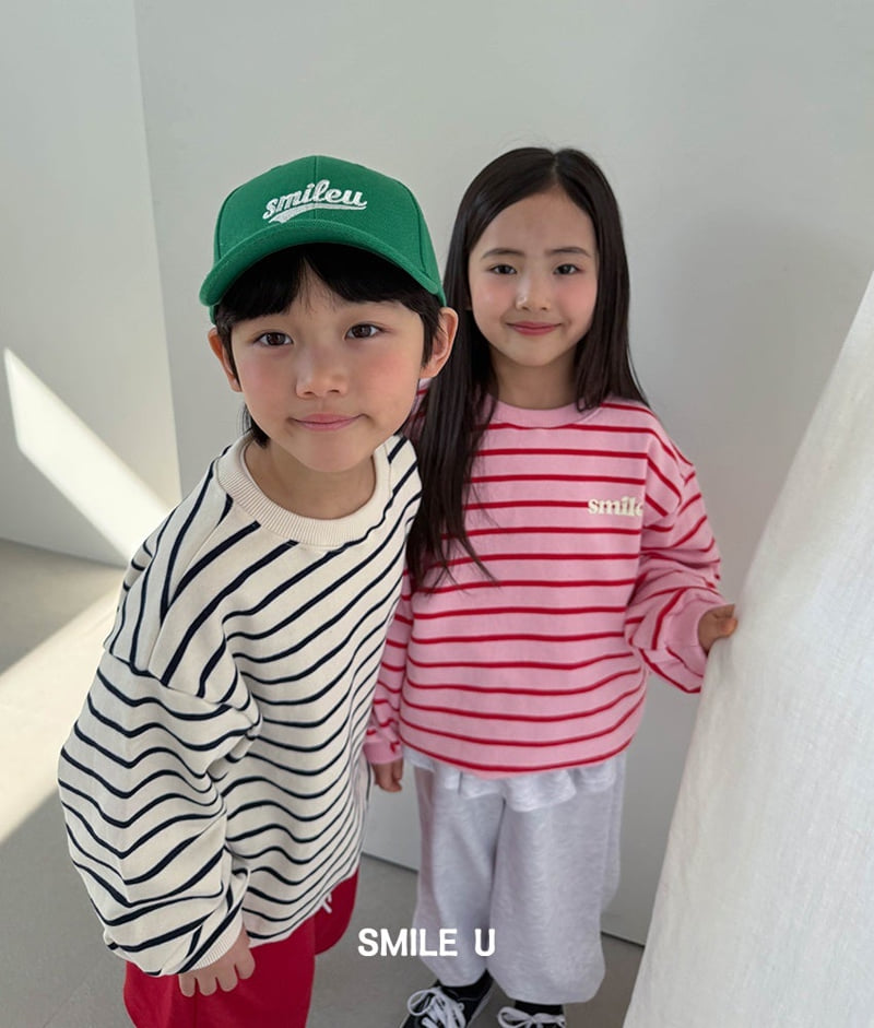 Smile U - Korean Children Fashion - #fashionkids - French Terry Stripe Sweatshirt - 9