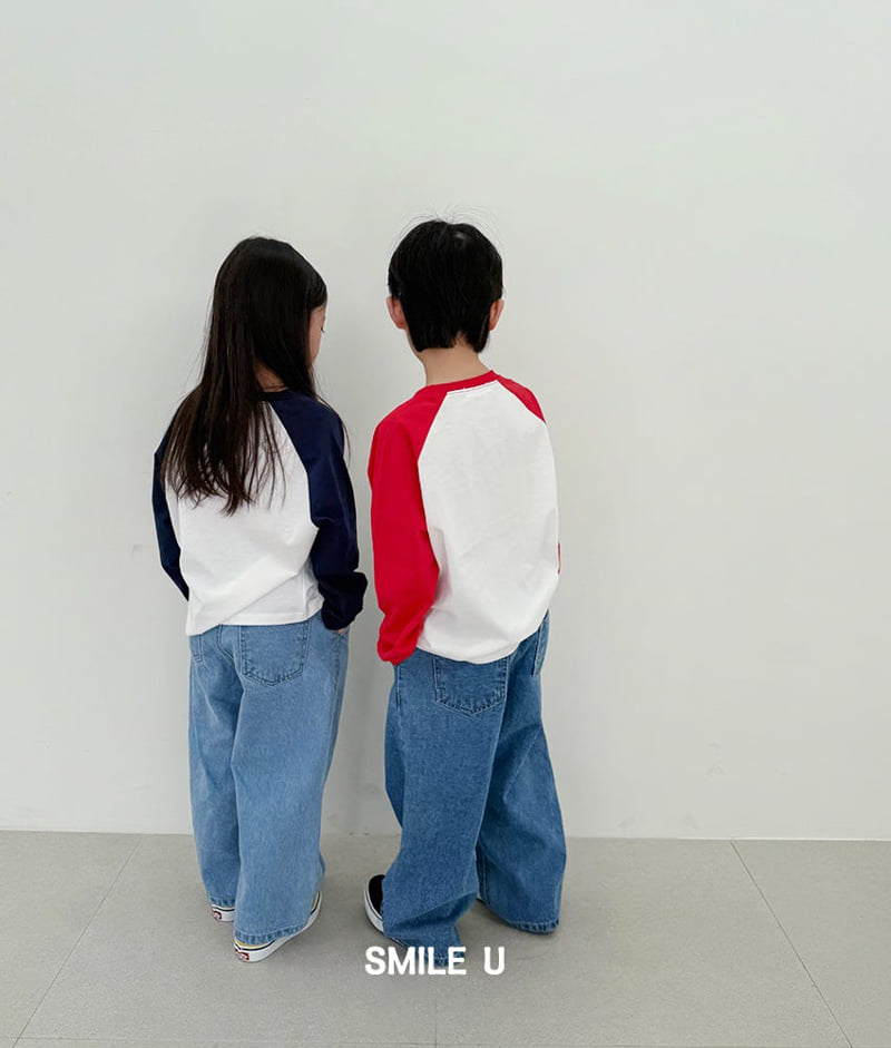 Smile U - Korean Children Fashion - #discoveringself - Happy Raglan Tee - 4