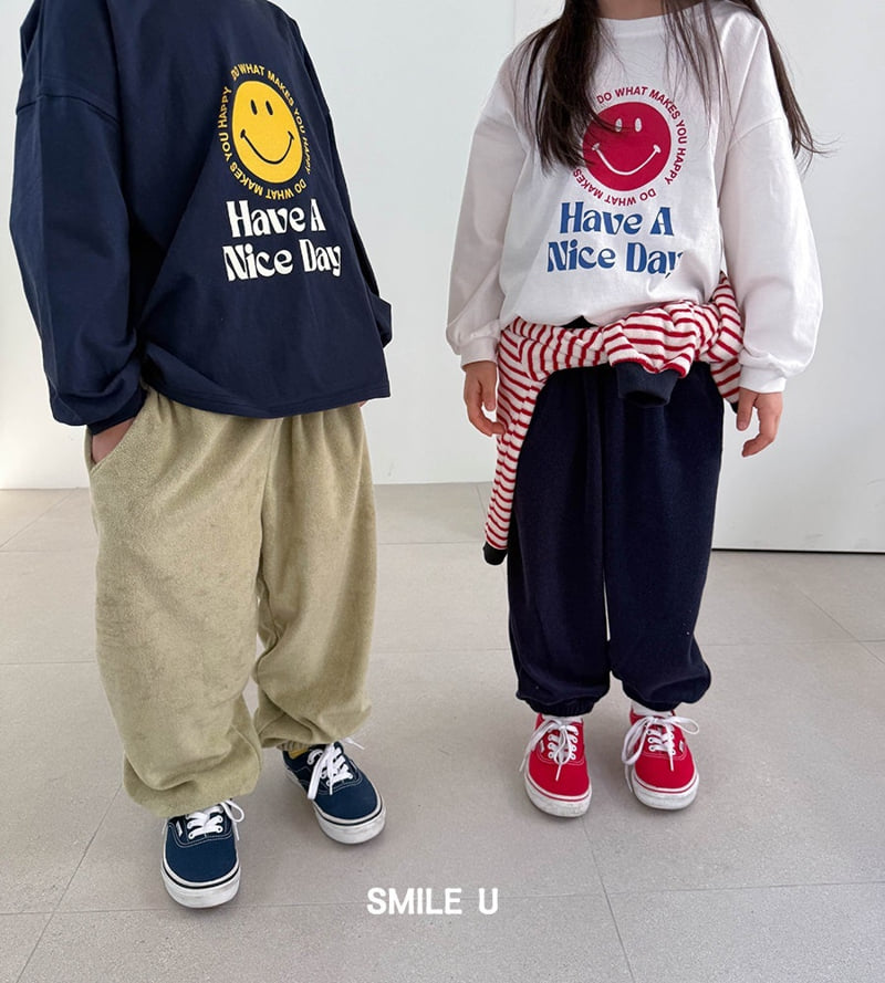 Smile U - Korean Children Fashion - #kidsshorts - Terry Jogger Pants