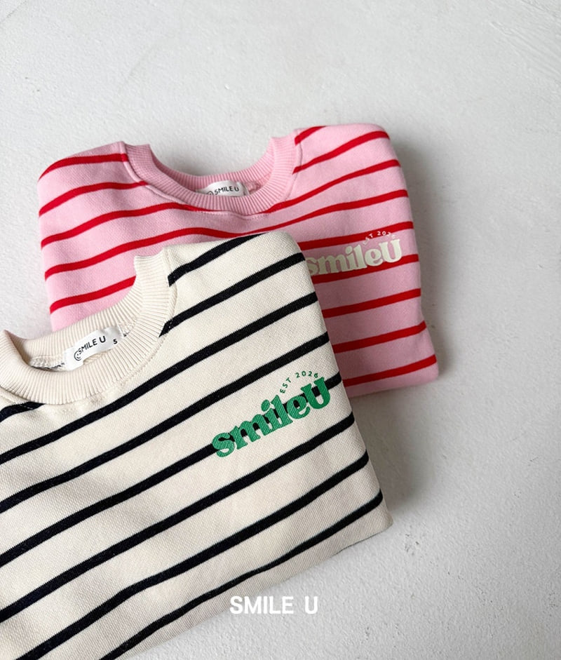Smile U - Korean Children Fashion - #kidsshorts - French Terry Stripe Sweatshirt - 10