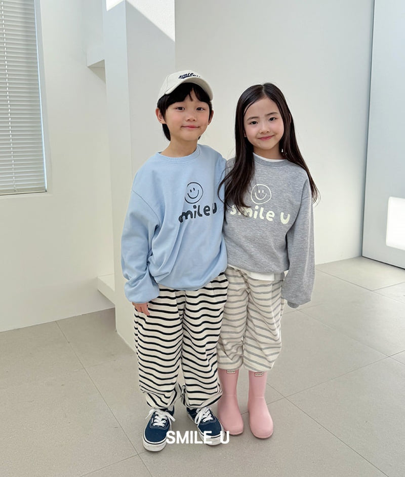 Smile U - Korean Children Fashion - #kidsshorts - Face Sweatshirt - 8