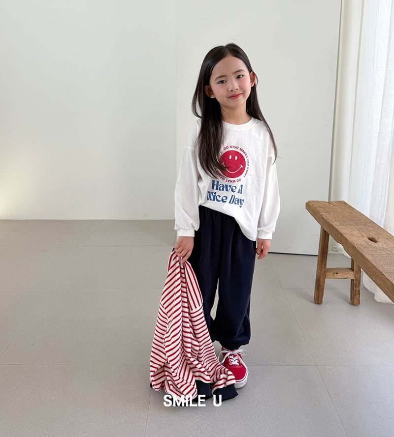 Smile U - Korean Children Fashion - #kidsstore - Terry Jogger Pants - 2