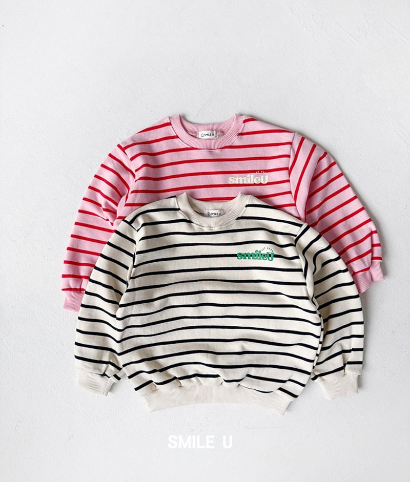 Smile U - Korean Children Fashion - #kidsstore - French Terry Stripe Sweatshirt - 11