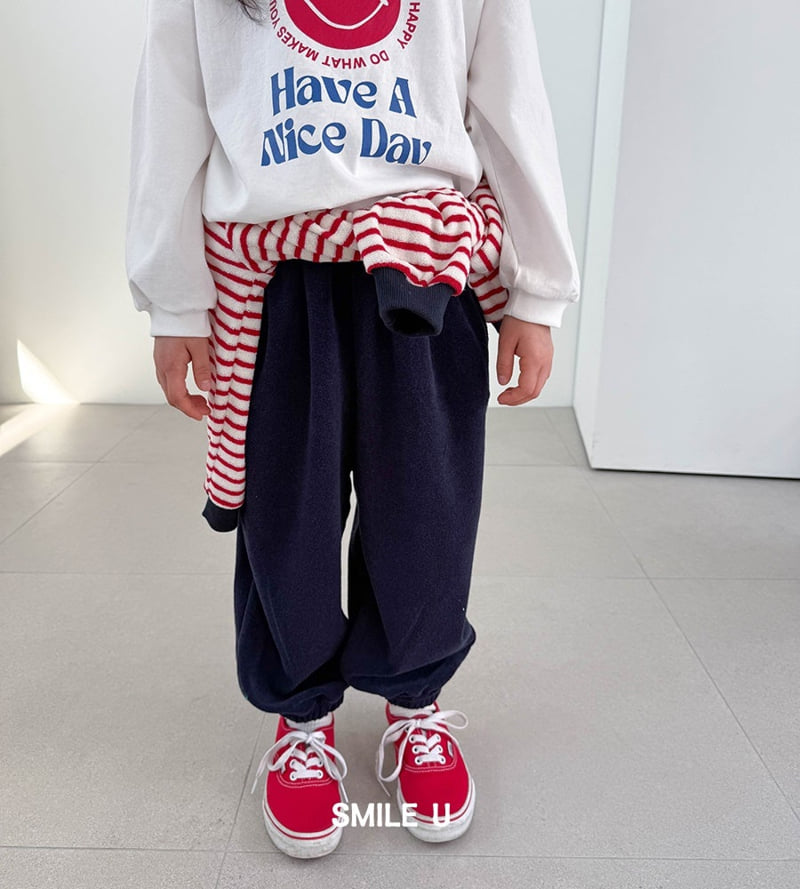 Smile U - Korean Children Fashion - #kidzfashiontrend - Terry Jogger Pants - 3