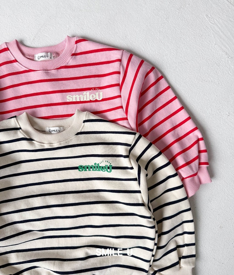 Smile U - Korean Children Fashion - #kidzfashiontrend - French Terry Stripe Sweatshirt - 12