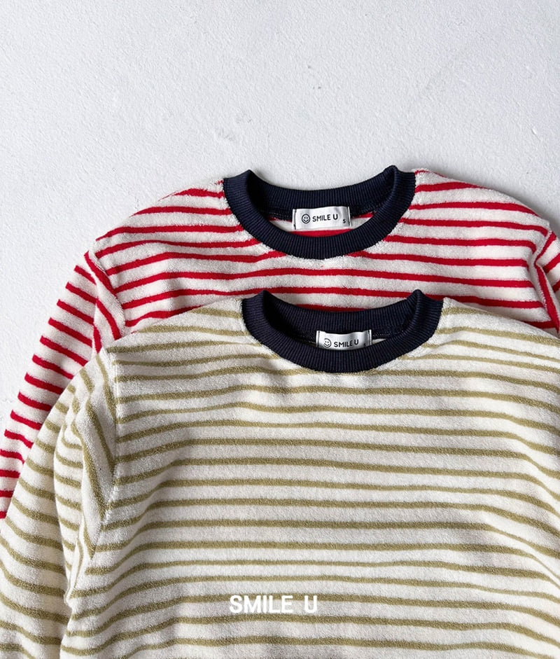 Smile U - Korean Children Fashion - #kidzfashiontrend - Terry Stripe Sweatshirt - 11