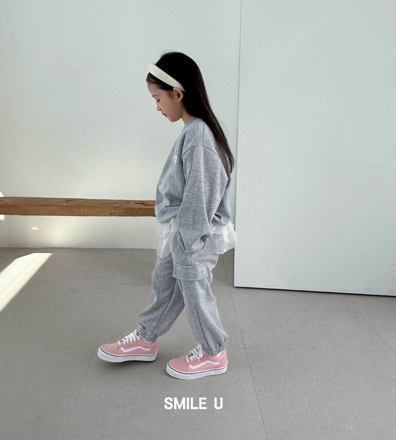 Smile U - Korean Children Fashion - #littlefashionista - Smile Embroidery Sweatshirt - 3