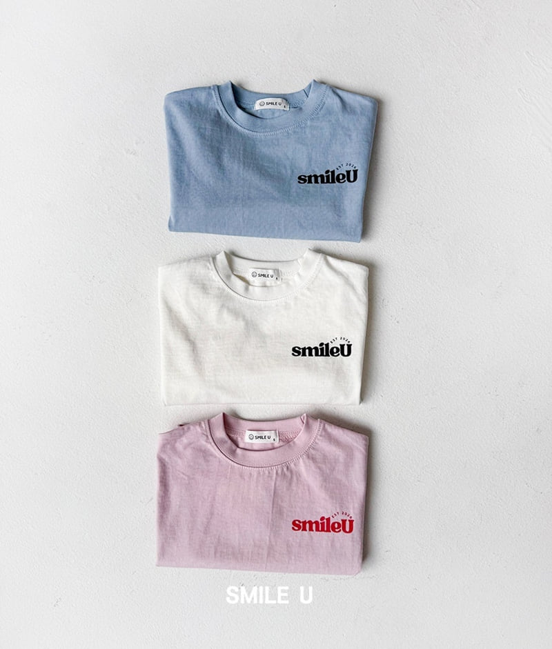 Smile U - Korean Children Fashion - #magicofchildhood - Logo Tee - 12