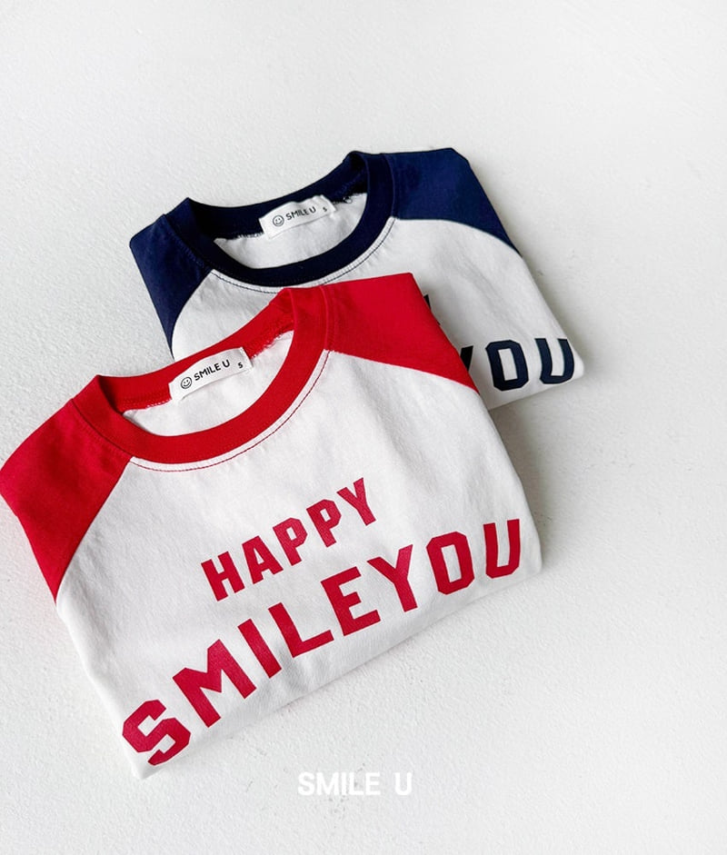 Smile U - Korean Children Fashion - #magicofchildhood - Happy Raglan Tee - 10